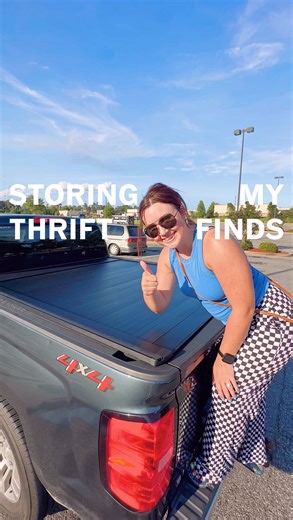 Typsy Flypsy | Finds & Flips | Quirky Home Decor | No more cramming thrift hauls into the back of my truck bed!🙌 This @realtruck Retrax EQ electric retractable truck bed cover provides a... | Instagram