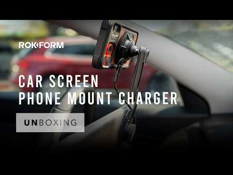 ROKFORM Car Screen Phone Mount Charger | Unboxing & Step-by-Step Install Guide