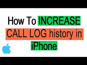 How to increase call history in iPhone call logs settings