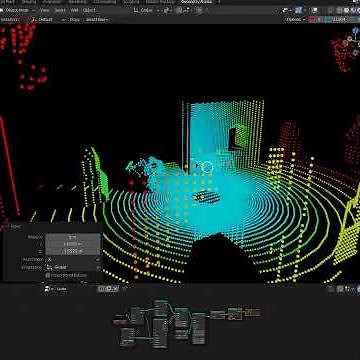 Blender geometry nodes LIDAR Scan Effect