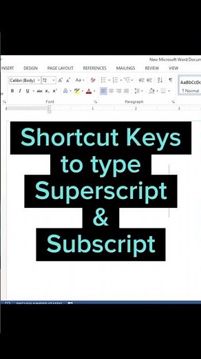 Master Word Shortcuts: Subscript and Superscript like a Pro #superscript #subscript
