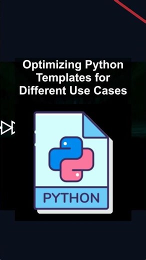 Optimizing Python Templates for Different Use Cases #ai #artificialintelligence #machinelearning