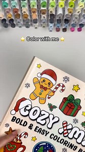 Color with me this cute gingerbread house 🎄🎅 This coloring page is from my 50 pages Cozy Xmas coloring book 178 #christ #christmascoloringbook | Colorwithrosey