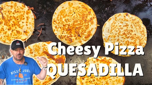 The cheesiest pizza quesadilla ever | Super cheesy, super easy, griddle recipe