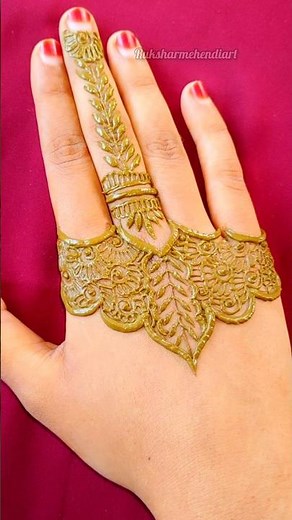 Simple & Stylish Finger Mehendi Design ✨ Back Hand Easy Mehndi