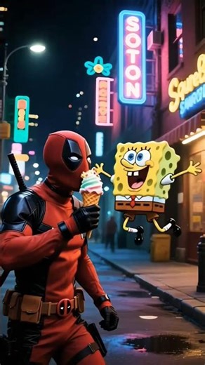 Deadpool vs SpongeBob 🍦🤣 Funniest Loop Ever #Loop #Funny #Superheroes