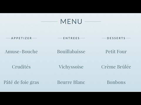How to Read a French Menu - Merriam-Webster Ask the Editor
