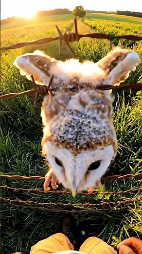 Rescuing a Baby Owl Tangled in Barbed Wire | Heartfelt Wildlife Rescue