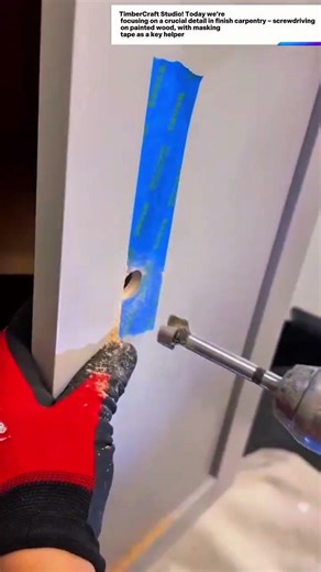 Screwdriving on Painted Wood - Masking Tape Technique Educational Short | TimberCraft Studio"