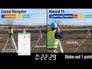 Stake Out Comparison: Manual Total Station vs. Topcon LN-60 Layout Navigator