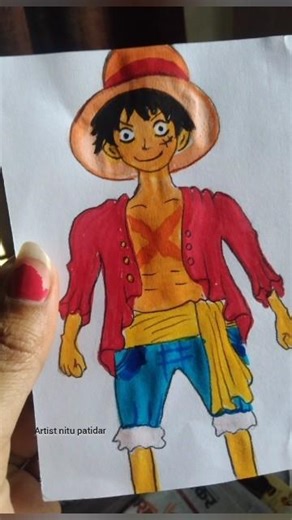 Luffy drawing #shorts #onepiece #luffy