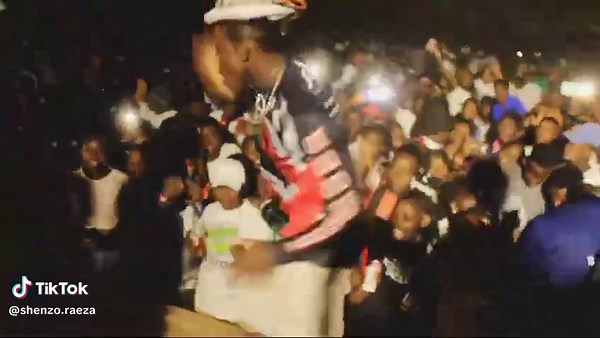 Outdoor Nighttime Event: Young Adults Celebrating