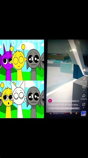 sprunki wenda x Simon x durple F Gray canadian pacific train Hits Truck in Monterrey México