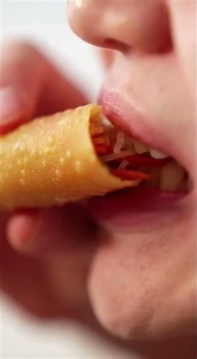 Crispy Spring Rolls ASMR 🥢✨ #shorts