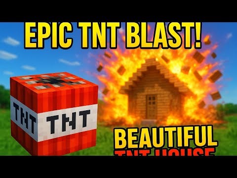 "Beautiful Minecraft TNT House 💥 EPIC Explosion 😳 Must Watch!"