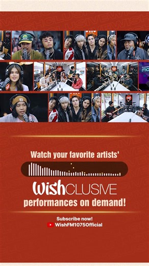 Missed watching your favorite acts live on the Wish Bus? Want to relive those performances you’ve seen in the flesh? Head over to our YouTube channel and indulge in hundreds of Wishclusives. Subscribe now: https://www.youtube.com/@WishFM1075official