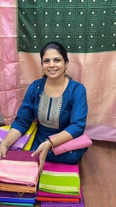 Semi Mysore Silk Sarees Tag Price @ Rs.2700/- Offer Price @ Rs.2400/- Store Buy Collections Orders On WhatsApp @ 9840306334 | Temple the Designer Studio