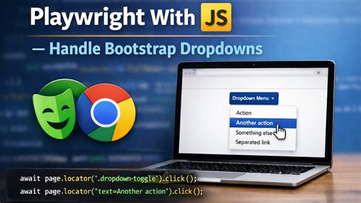 Playwright With JS - Handle Bootstrap Dropdown