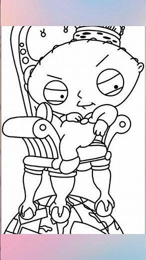 Drawing Stewie Griffin in Procreate (Timelapse)