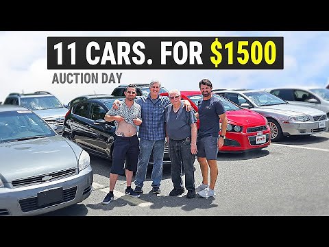 We Bought 11 Cars for under $1500 in 1 Day at a Dealer Auction!