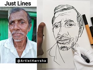 Sketch of an Expression #portrait | Dr.Harrsha Artist