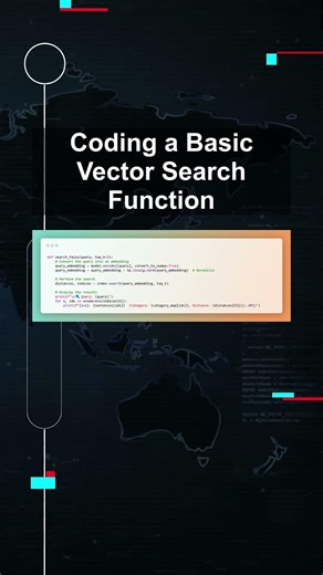 Coding a Basic Vector Search Function #ai #artificialintelligence #machinelearning #aiagent Coding