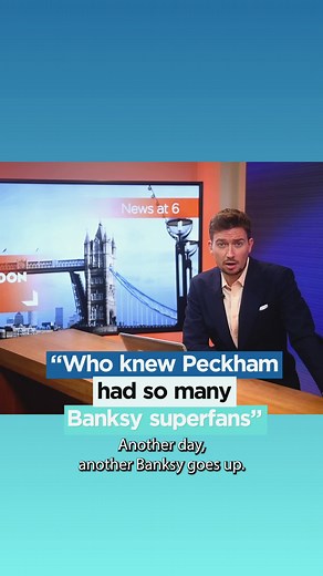 When Banksy's newest bit of street art in Peckham got stolen (again) it caused a bit of a confrontation. His howling wolf on a satellite dish is the latest in his animal themed week of new works across London which began with a goat on Monday. | London Live