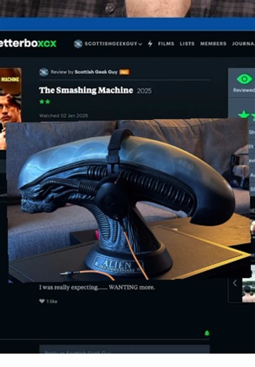 Was asked about the Aliens head that's in the back of videos on a recent live stream.... Went on a bit of a tangent..... #aliens #alien #xenomorph #physicalmedia