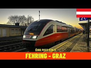 Cab Ride Fehring - Graz (Styria S-Bahn, Austria) train driver's view in 4K