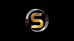 Download English alphabet with electric wire, optical fiber cable logo animation for free