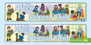 After School Club Display Banner