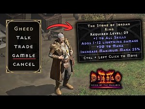 How To Gamble For 'The Stone Of Jordan' (SOJ) In Diablo 2 (And General Gambling Tips)