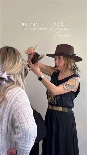 Meet Jackie 🖤 Our Newest Stylist Trained by the Best in NBR Extensions and Color!