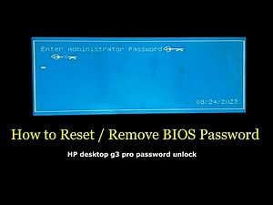 How to Reset / Remove BIOS Password | Password unlock | HP desktop g3 pro