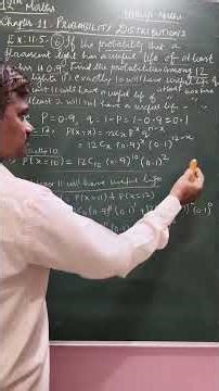 12th maths Ex: 11.5- 6th sum #probability_distribution