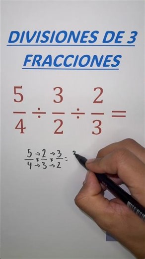 😱 Nadie te explicó así la división de 3 fracciones ➗🔥