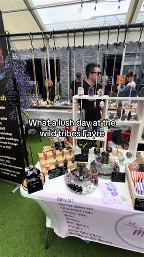 Today’s set up at the witchy Fayre in Merthyr. Great crowd, great venue, great vibes. It’s so nice to meet new witchy besties at these events. I’m already looking forward to the next one. #witchcraftforbeginners #witchtok #witchyshop #witchythings #witchyvibes #witchybooks #witchystuff