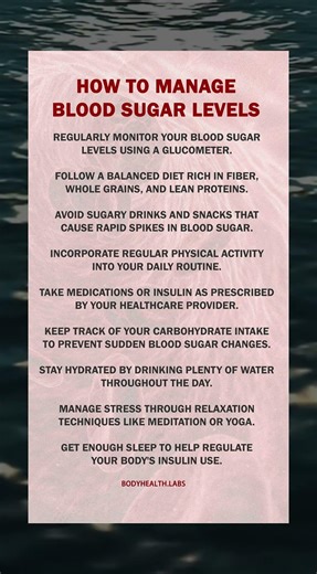 Simple habits that help control blood sugar!