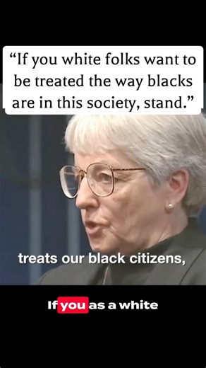 🔌Celebrity Scope 💡 on Instagram: "“If you as a white person would be happy to receive the same treatment that our black citizens do in this society, please stand.” - Dr. Jane Elliott #foryou #america #fyp #lifestyle #reels"