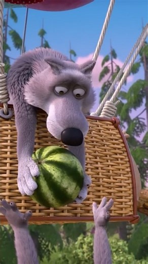 Ah, şu aptal küçük hırsızlar 🐺🍉 #shorts #KabarıkBirTatlı #maşakocaayı #kids #mashaandthebear #bebek