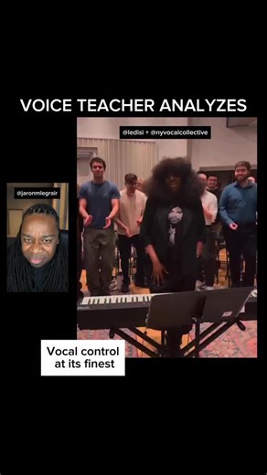 @ledisi @nyvocalcollective 🎙️ I can listen to her scat and do this stuff all day. She has so much vocal control, it’s insane. The ensemble sound is clean, too. #ledisi #acappella #singing | Jaron M. LeGrair