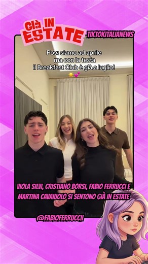 VIOLA SILVI, CRISTIANO BORSI, FABIO FERRUCCI, AND MARTINA CAVAIUOLO ARE ALREADY IN SUMMER #tiktok