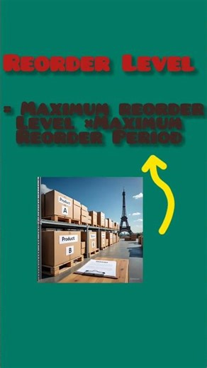 Reorder level formula #reorder #minmumlevel #maxmimumlevel #reorderperiod