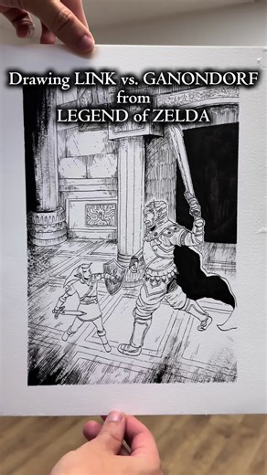 New print dropping! #link vs. #ganon #legendofzelda #drawing