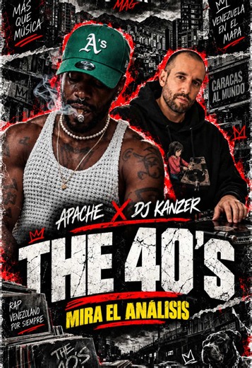 Apache llegó a los 40 sin necesidad de perseguir el sonido de una generación nueva. Junto a DJ Kanzer presenta “THE 40’S”, un EP de 5 tracks donde experiencia, identidad y rap venezolano pesan más que cualquier tendencia. Apache no está intentando sonar como alguien de 20. Está demostrando que todavía puede sonar como Apache. 🇻🇪 ¿Con qué track te quedas? #Apache #DJKanzer #The40s #Rap #Venezuela