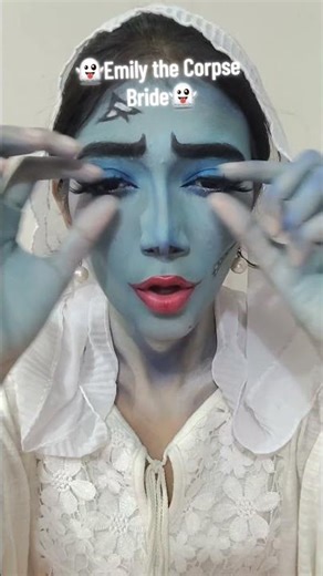 Transforming into Emily the Corpse Bride with Makeup