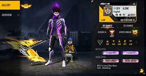 Dev Alone's Free Fire ID stats, guild name, income, and best videos