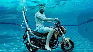 We always wanted to take a motorcycle and ride it underwater, so we made it happen! For the underwater motorcycle challenge we took a Lifan motorcycle, put a snorkel on it, built a pool, and took it for a ride. Can we ride it underwater for 10 minutes and beat this challenge? | Bikes and Beards