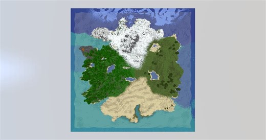 Remote Island - Civilization 1024x1024 Custom Worldpainter Map Minecraft Map