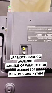 Lipa Mdogo Mdogo SMART ANDROID TVS 24 inches DIGITAL TV deposit 1,500 Daily payments 30 monthly 900 Period 15 MONTHS 32 inches smart TV deposit 2,500 Daily payments 40 monthly 1200 Period 19 months 40 inches smart TV deposit 3,500 Daily payments 50 monthl 1500 Period 19 months 43 inches smart TV deposit 4,000 Daily payments 60 monthly 1800 Period 20 months 50 inches smart TV deposit 5,000 Daily payments 70 monthly 2100 Period 24 MONTHS 55 inches smart TV deposit 6,000 Daily payments 80 monthly 2